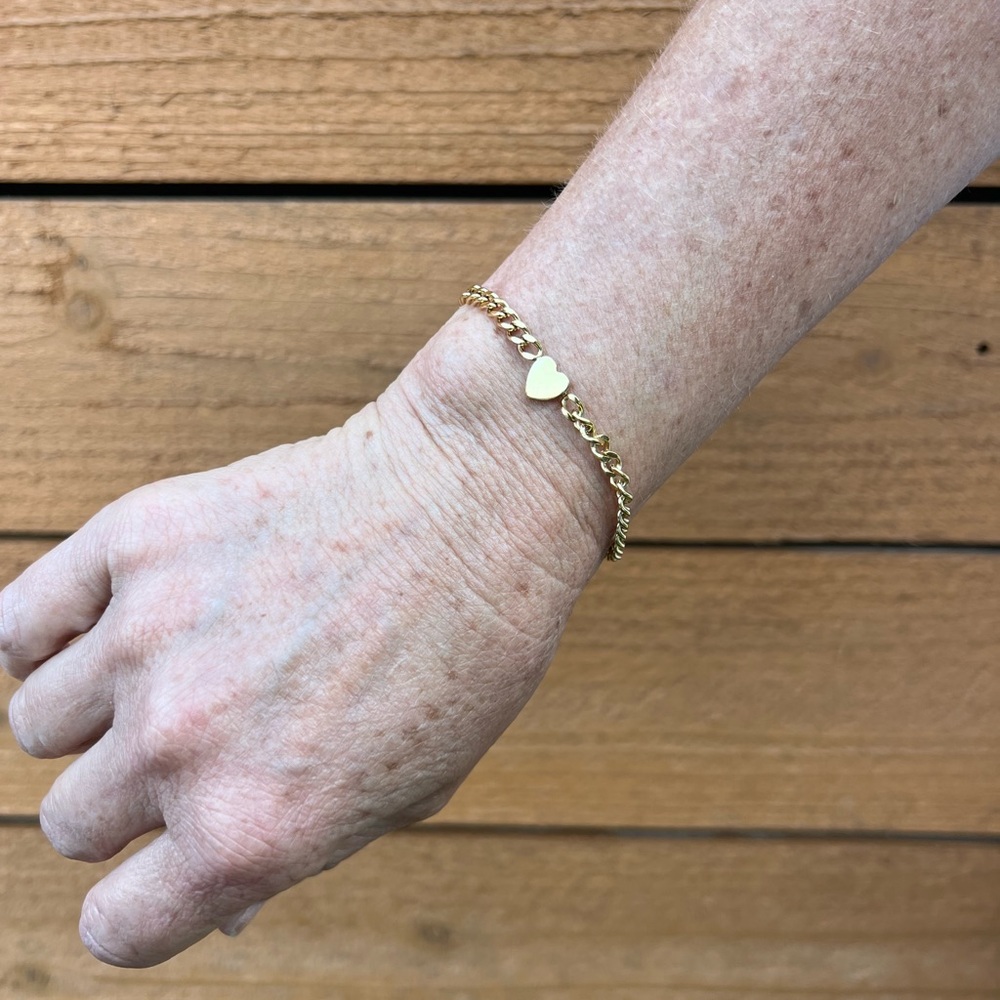 Chic Gold Heart Chain Bracelet